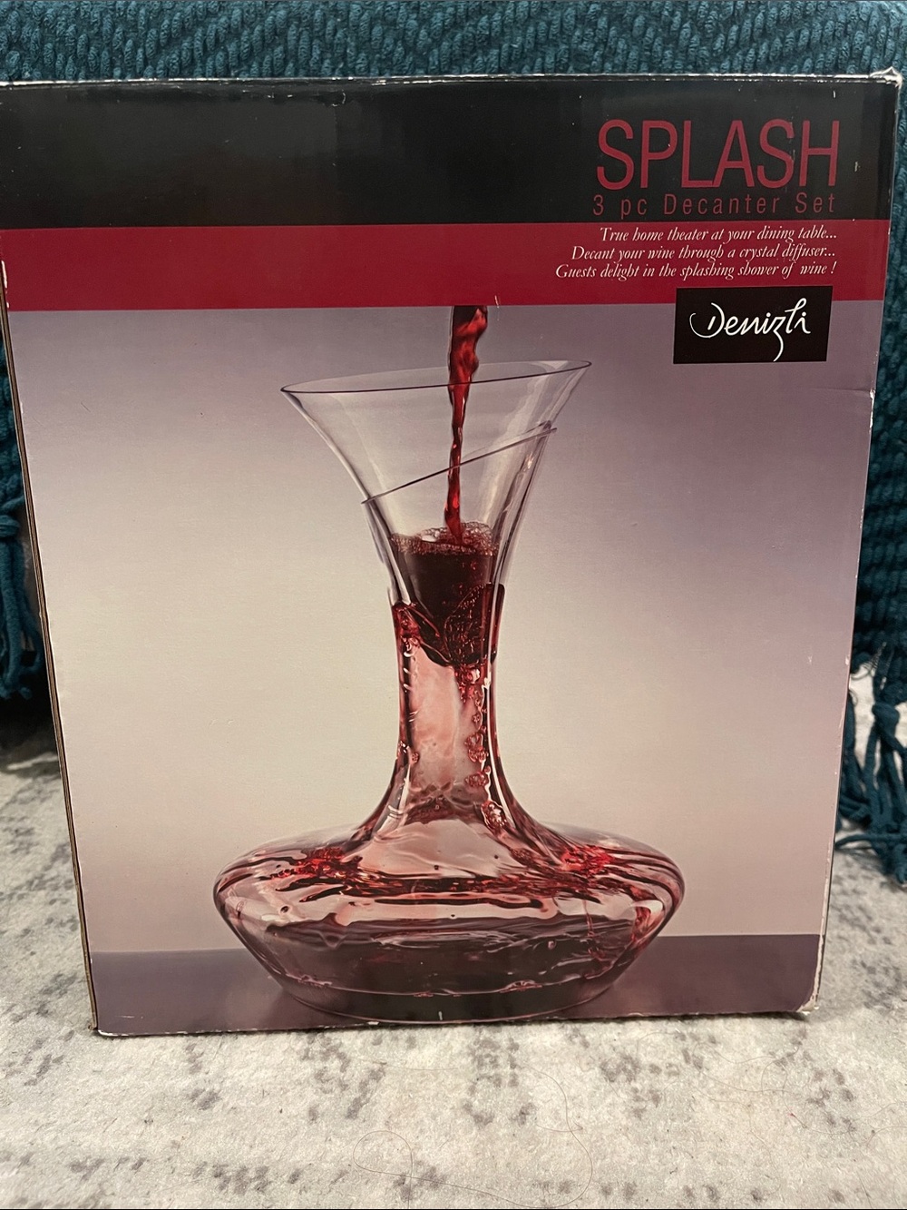 Splash 3-Piece Wine Decanter Set - Clear Glass
